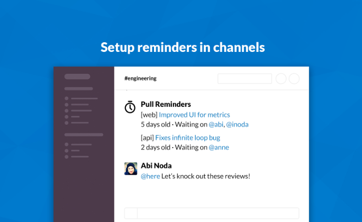 Pull reminders slack integration