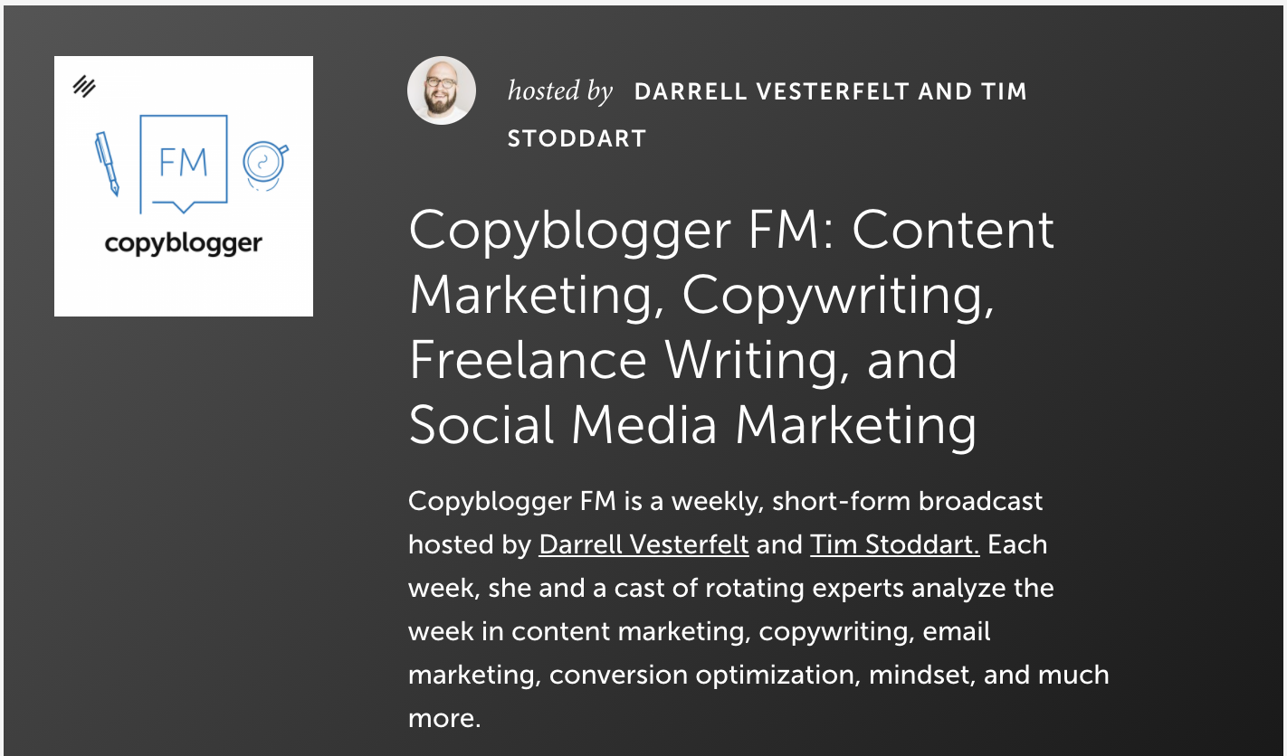 Best Marketing Resources: Copyblogger Fm