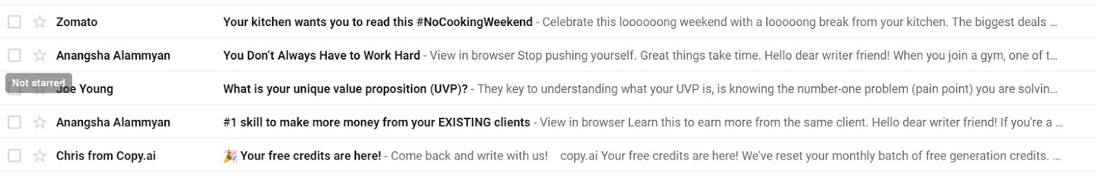 Good subject lines - examples