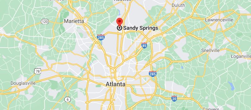 Map of Atlanta and surrounding areas