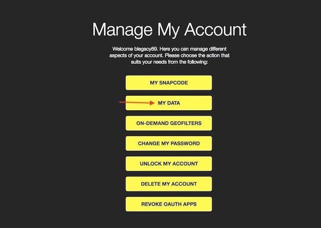 Snapchat triki: Prenesi podatke, ki jih Snapchat hrani o tebi
