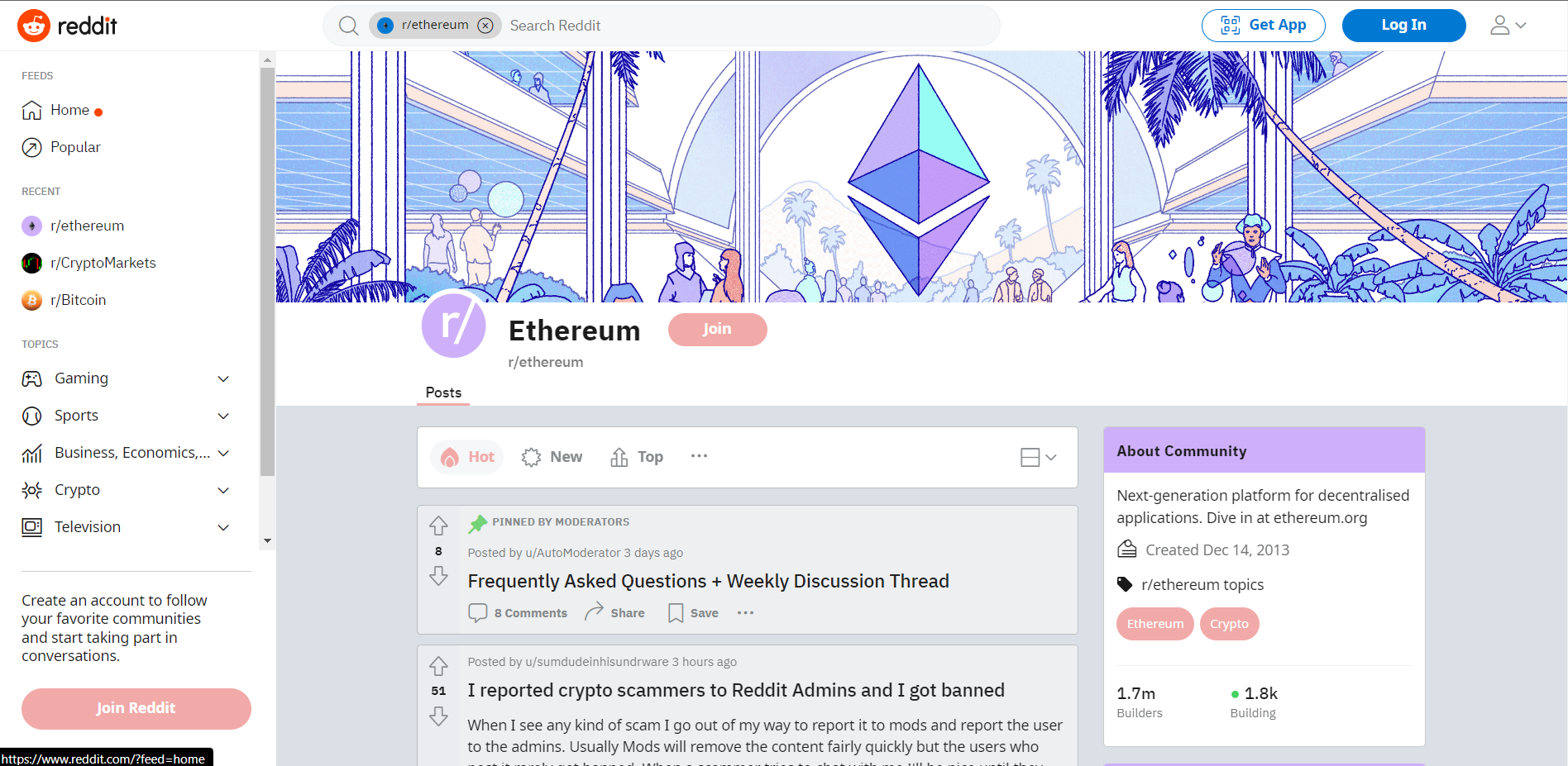 Ethereum subreddit on reddit