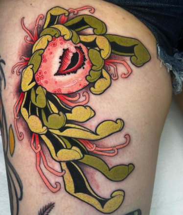 EyeBall Chrysanthemum Tattoo