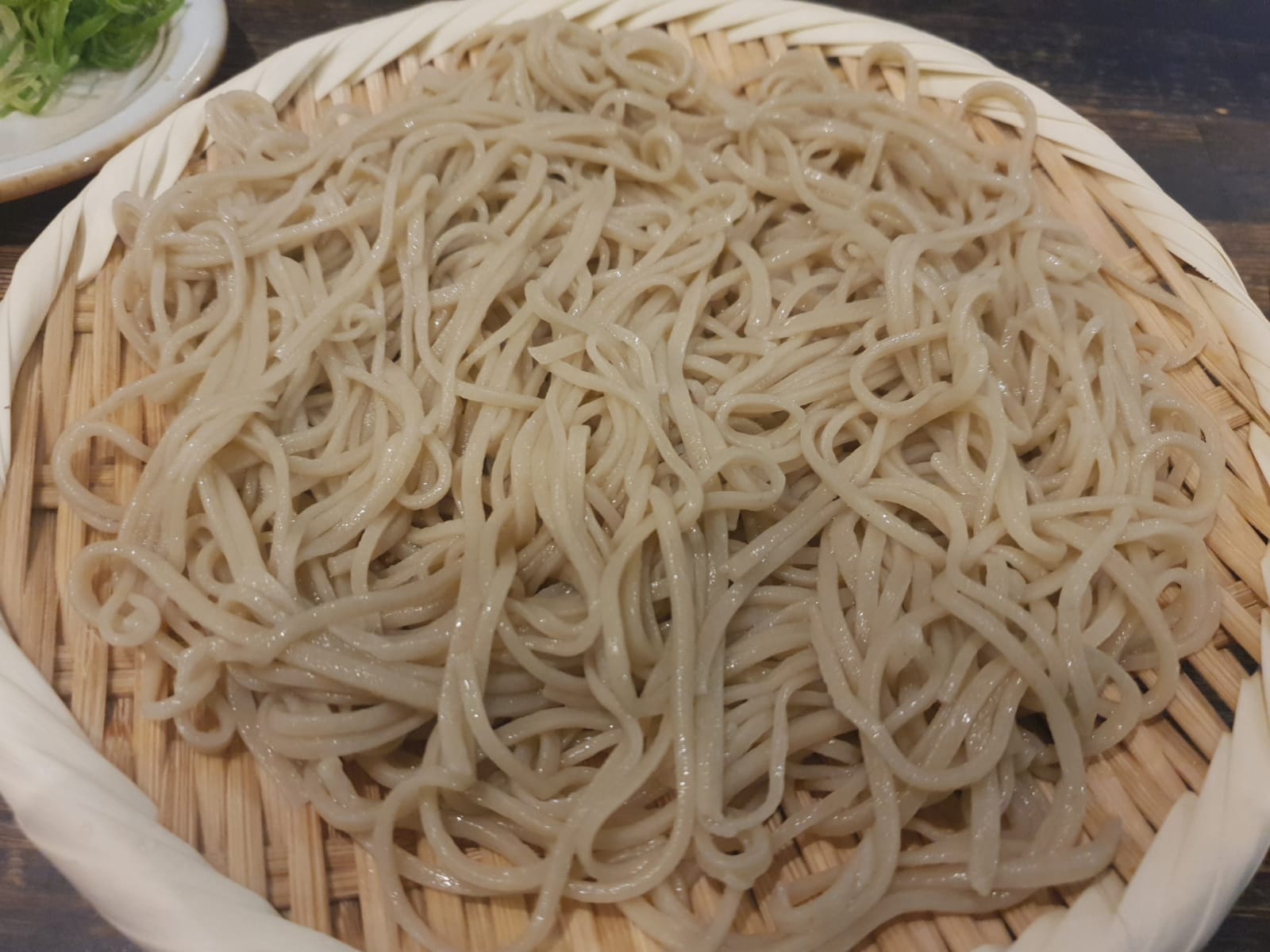 close up of soba noodles at Enishi in Osaka
