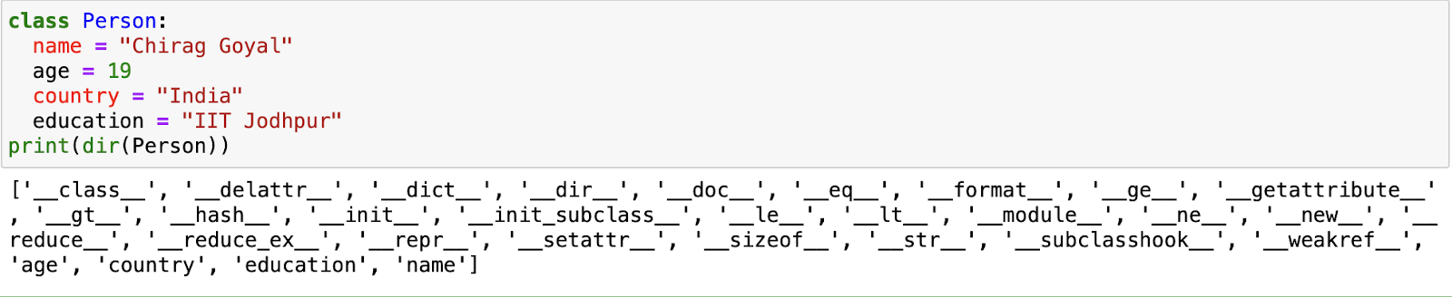 Python Built-in functions display object function