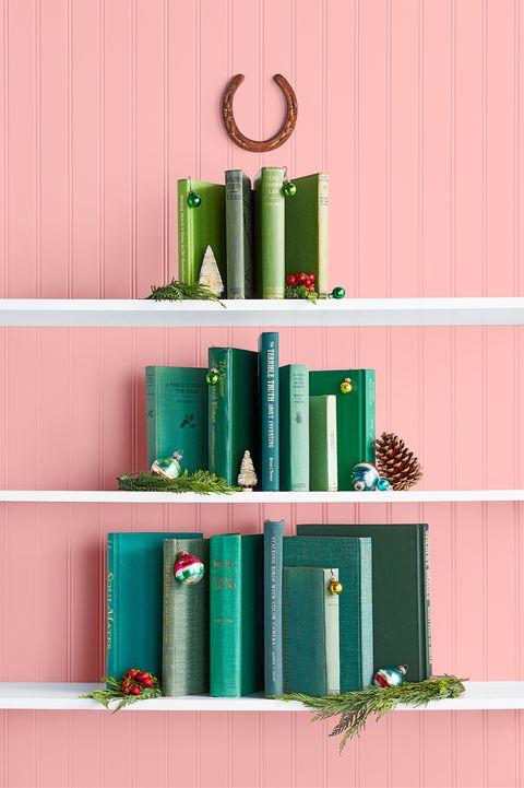 christmas tree made out of books