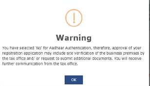 GST Registration Process with Aadhar Authentication