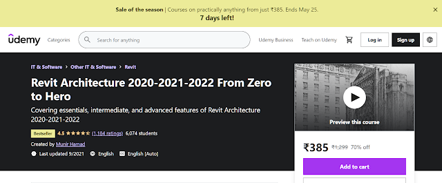 Revit Architecture 2020-2021-2022 From Zero to Hero by Udemy