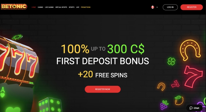 Betonic $300 welcome bonus homepage