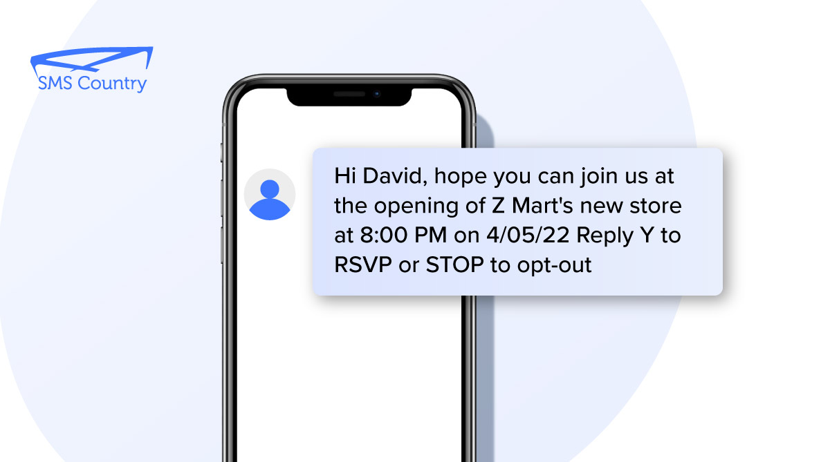 An Exclusive event invitation via SMS