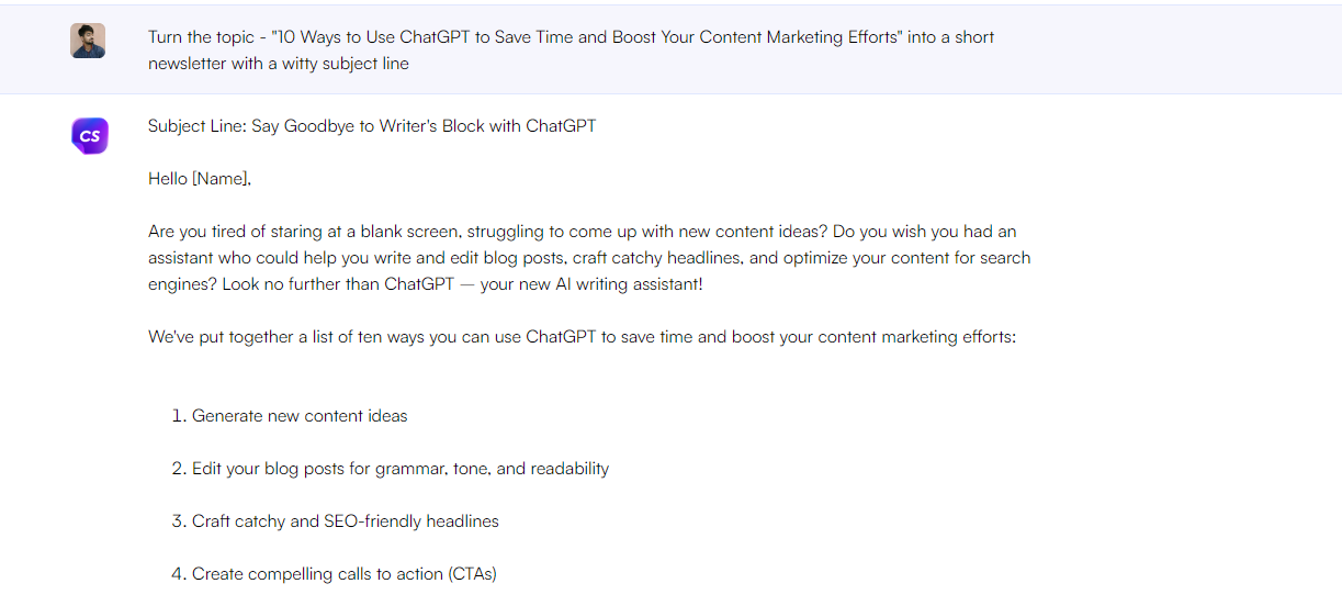 Chatsonic - ChatGPT for Content Marketing
