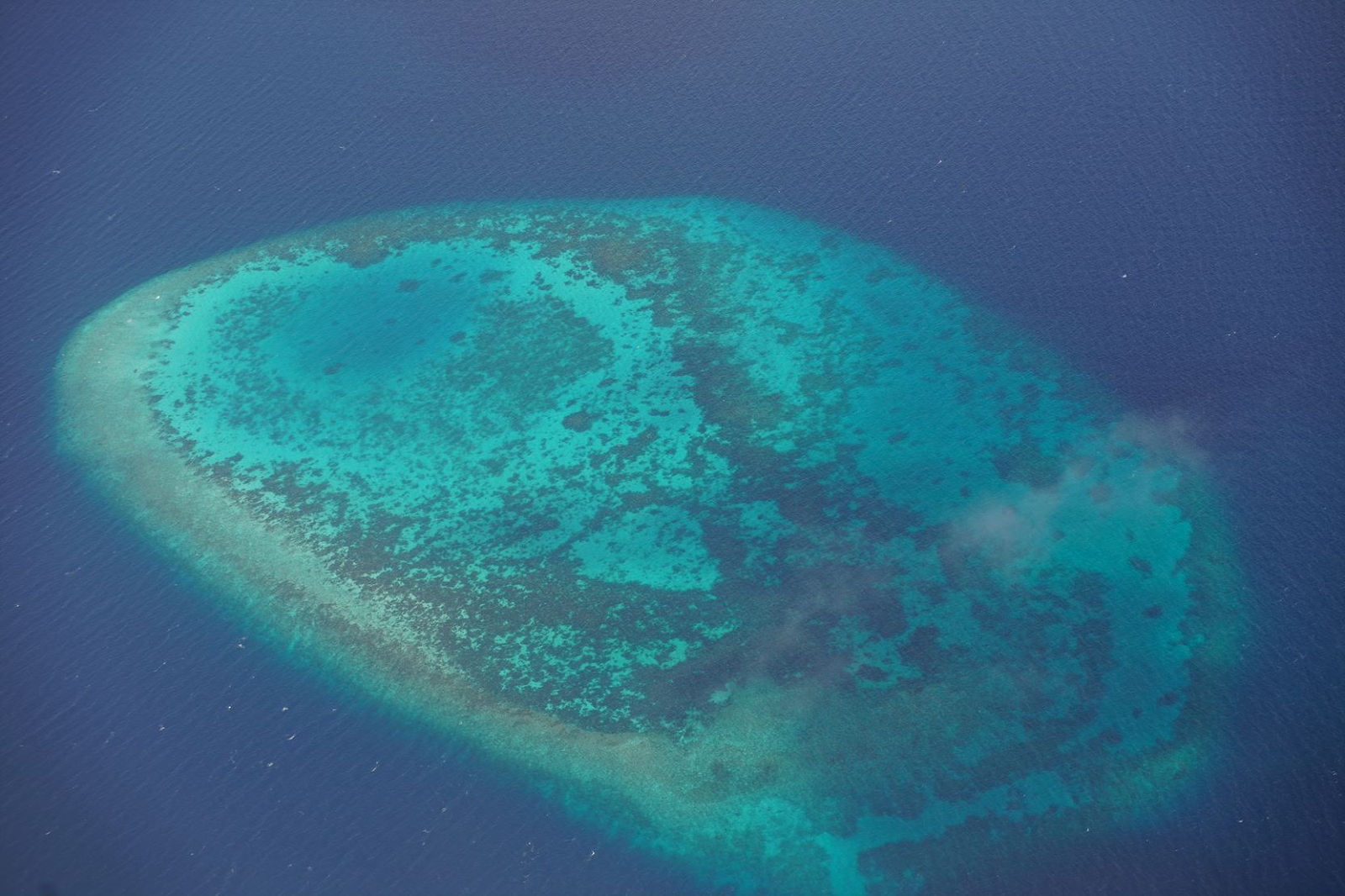 An atoll viewed from the seaplane