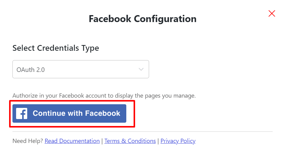 Facebook album feed- Configuration- OAuth 2.0