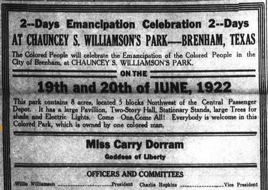 BDBP June 8 1922 p4 Emancipation Day Celebration ad.jpg