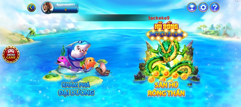 Phòng chơi tại game bắn cá Go88