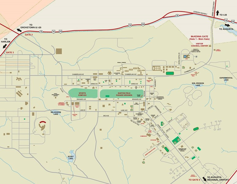 Map of Fort Gordon