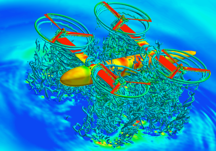 CFD airflow from drone