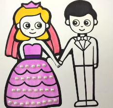 Let’s Color a Wedding Couple