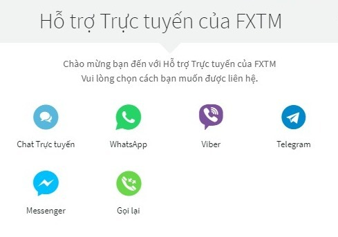 Hỗ trợ khách hàng trên FXTM - lotforex.vn