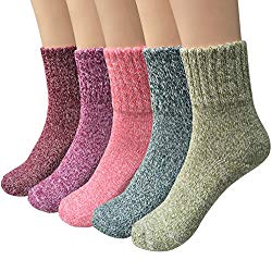 Vintage Style Winter Warm Thick Knit Wool Cozy Crew Socks