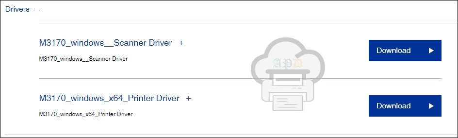 Printer and Scanner Driver Download Section