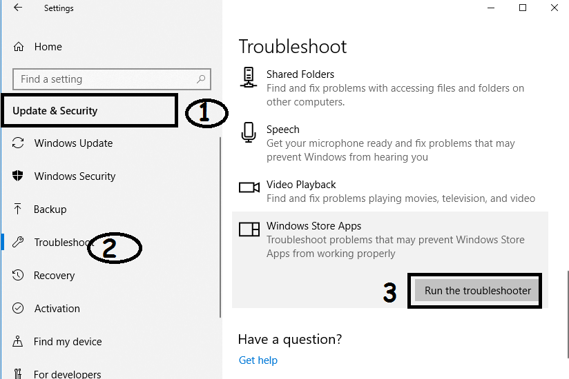 Windows Store Apps Troubleshooter