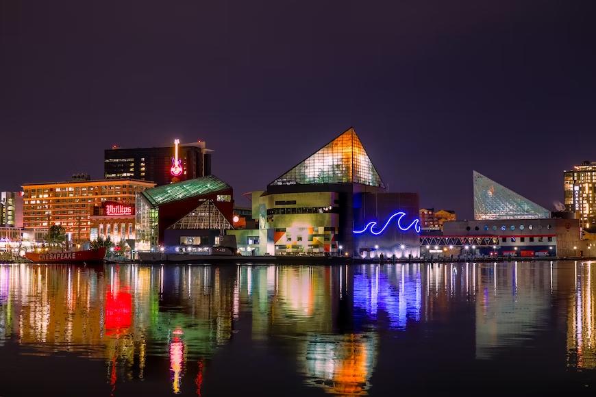 Baltimore at night