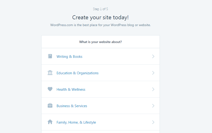 Calypso for WordPress Adicionando um site WordPress.com Passo 3