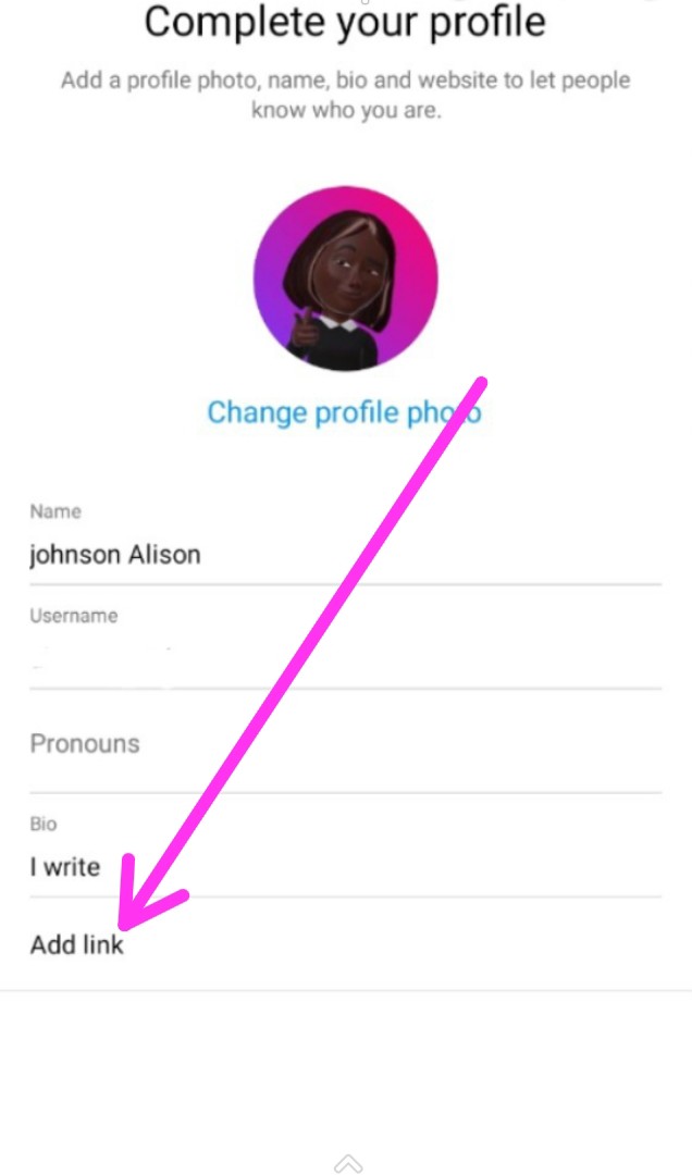 Add links to instagram bio