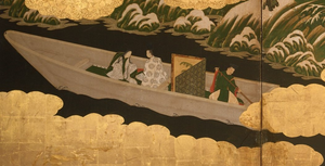 Ukifune painting from tale of Genji