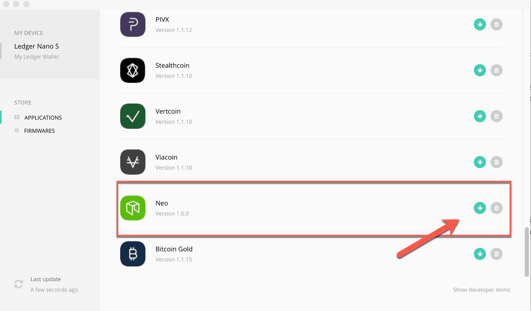 ví NEO - NEO Wallet - Ledger Nano S