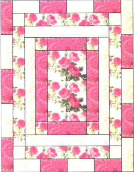 Pink Picture frame 3-Yard Quilt Patterns 