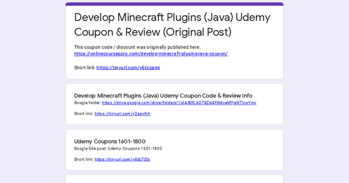 Develop minecraft plugins java udemy coupon review original post 