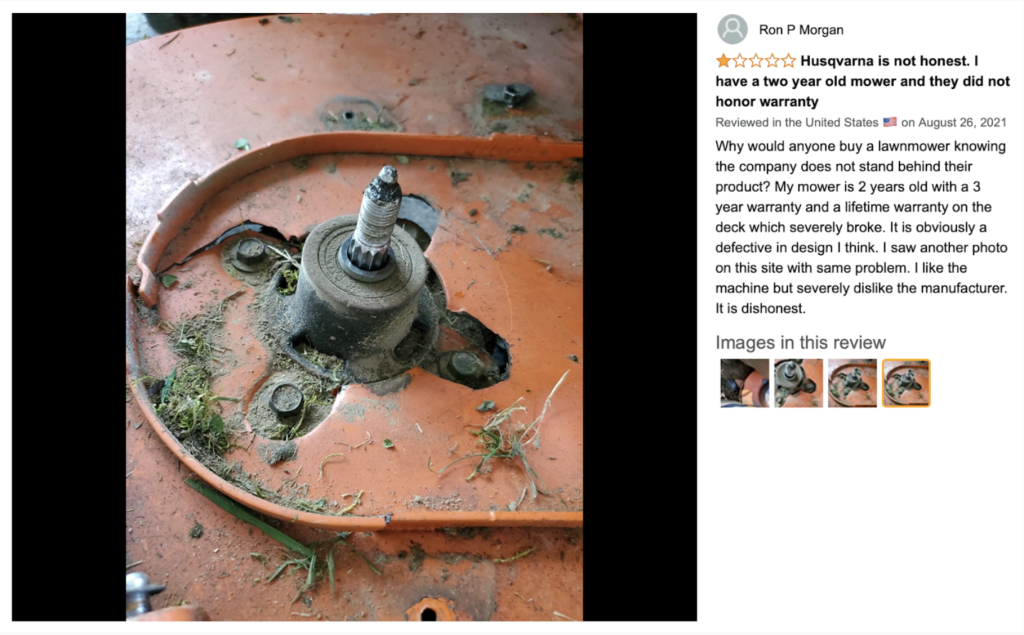 customer review of mower