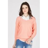 harga MX Outline Sweater Peach (Fleur) Berrybenka