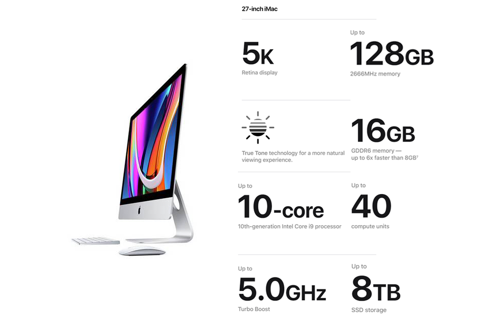 Cấu hình của iMac 2020 i7
