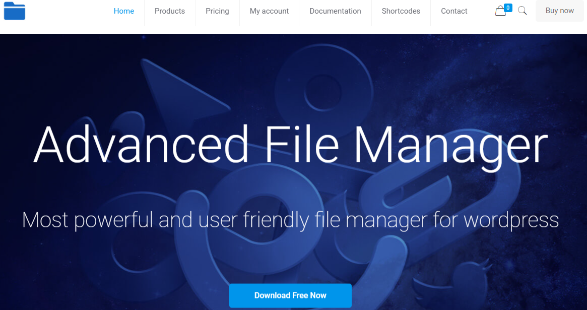 Banner do plugin Advanced File Manager