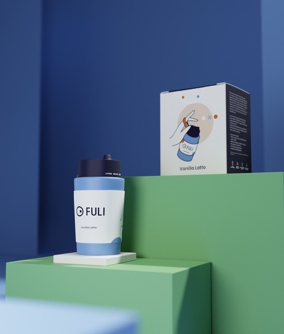 Branding and packaging design artifact for Fuli Coffee