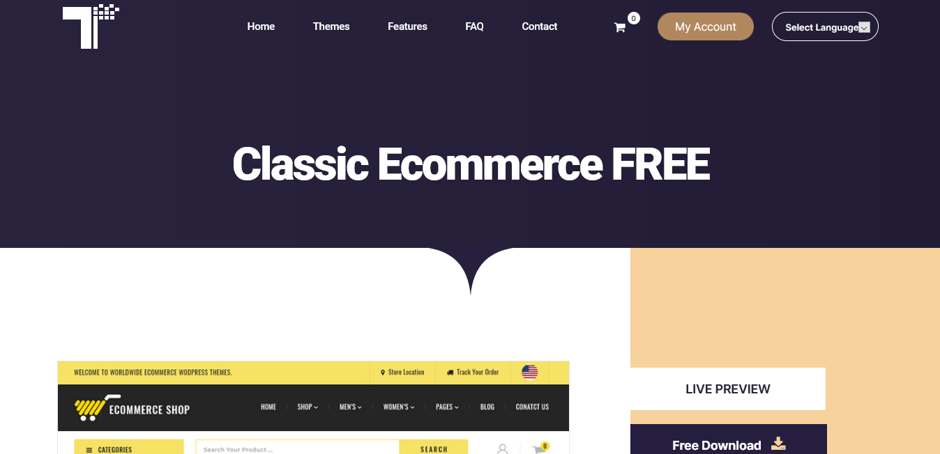 Classic eCommerce Free Theme