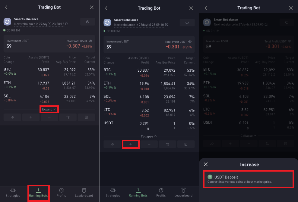 Increase Your Smart Rebalance Bot Investment  