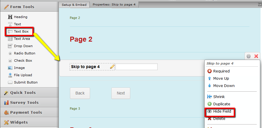 How to skip 4th page based on selection on first page, but go through 2nd and 3rd page? Image 5 Screenshot 144