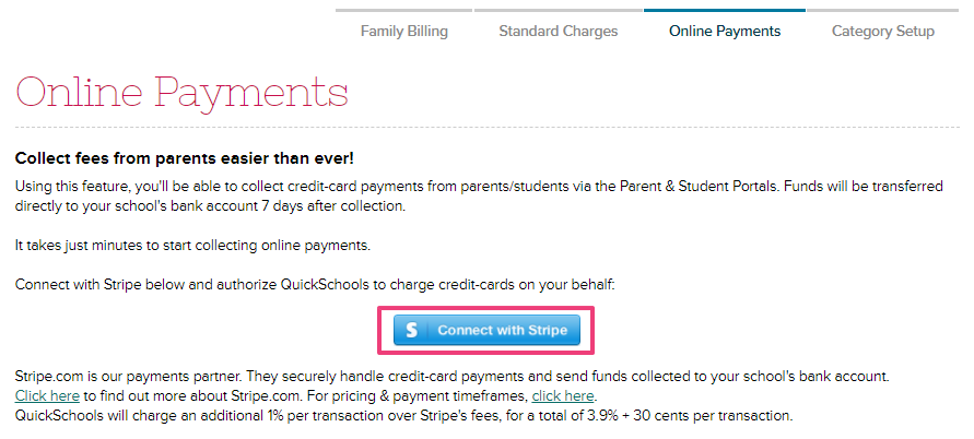 easiest way to collect payment from parents