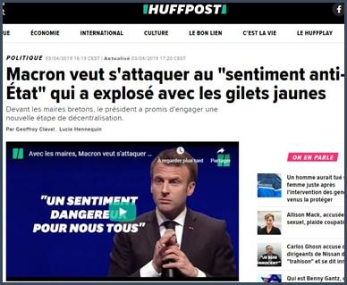 huffpost Macron veut s'attaquer au sentiment anti-Etat