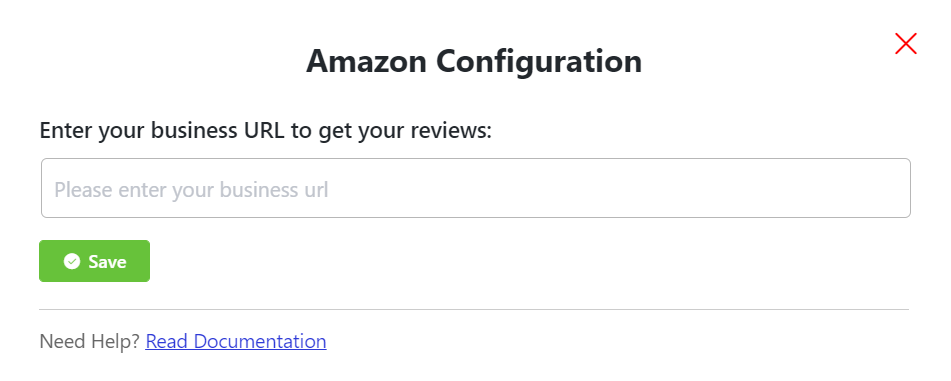 Amazon reviews configuration