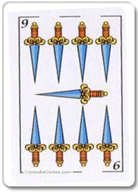 Baraja española: Nueve de Espadas Significado de la carta | Baraja  española, Cartas del tarot gratis, Baraja