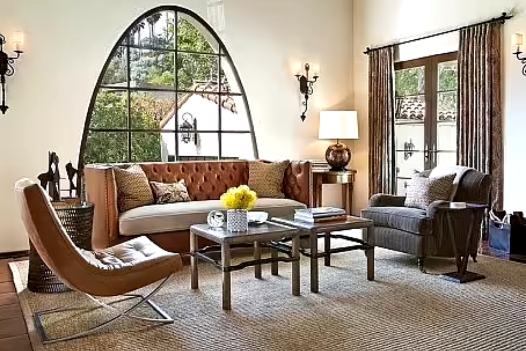 Parabolic arches at Spanish Colonial Residence 
