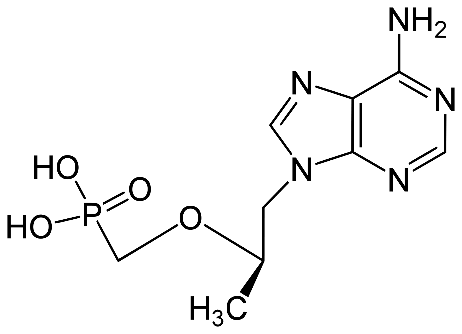 The molecular structure of Tenofovir. 