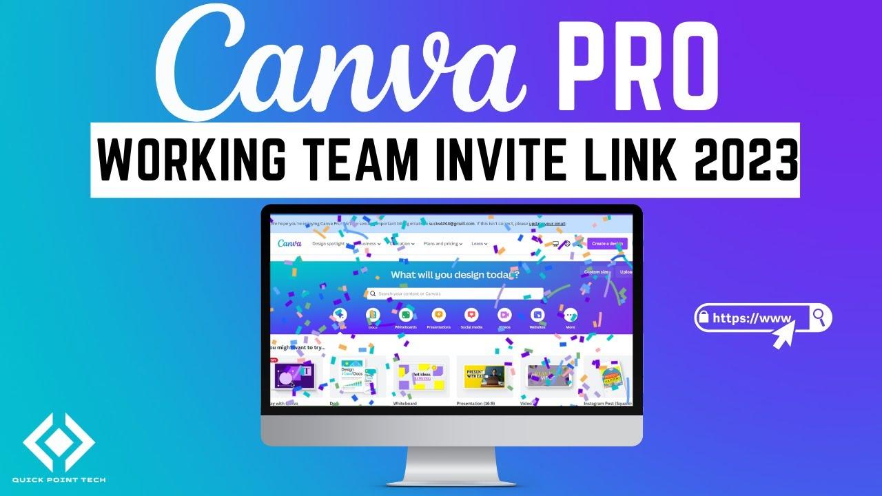 CANVA PRO TEAMS INVITE LINKS! - 🔥Brand New, Working Links for 2023🔥 -  YouTube