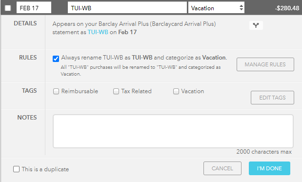 Categorize purchases in Mint to track your spending