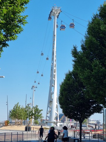 Londyn punkty widokowe Emirates cable car